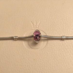 Authentic Pandora Pink/Purple Sea Glass Murano